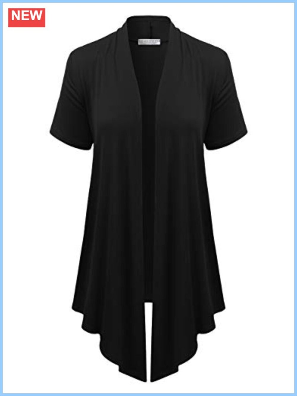 Women's Solid Short Sleeve Open Front Drape Cardigan Lightweight Rayon Blend